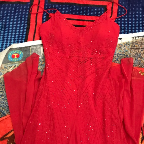 Sparkly Red Party Dress by Thea Dora Size 8 - Picture 2 of 7